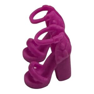 Barbie Shoes High Heels Block Hot Pink Open Toe Strap Fashionistas Genuine Part